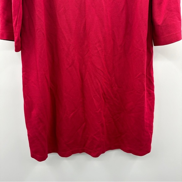 Ingrid & Isabel Maternity Red Flutter 3/4 Sleeve Round Neck Mini Shift Dress S‎ - Picture 6 of 14